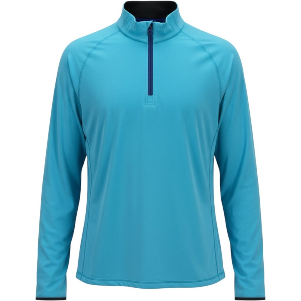 Greyson Mens Quarter Zip Pullover Turquoise Blue Golf Activewear Size M 2525